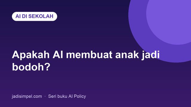 Dampak AI dalam pendidikan