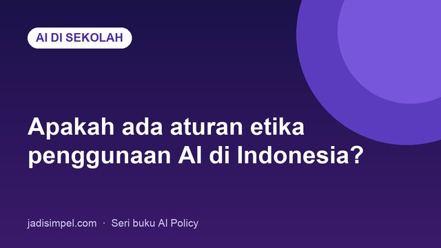 Etika penggunaan AI dalam pendidikan