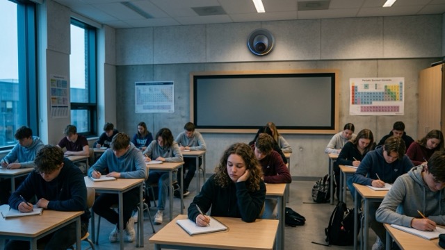 Kamera AI dan pengawasan di kelas