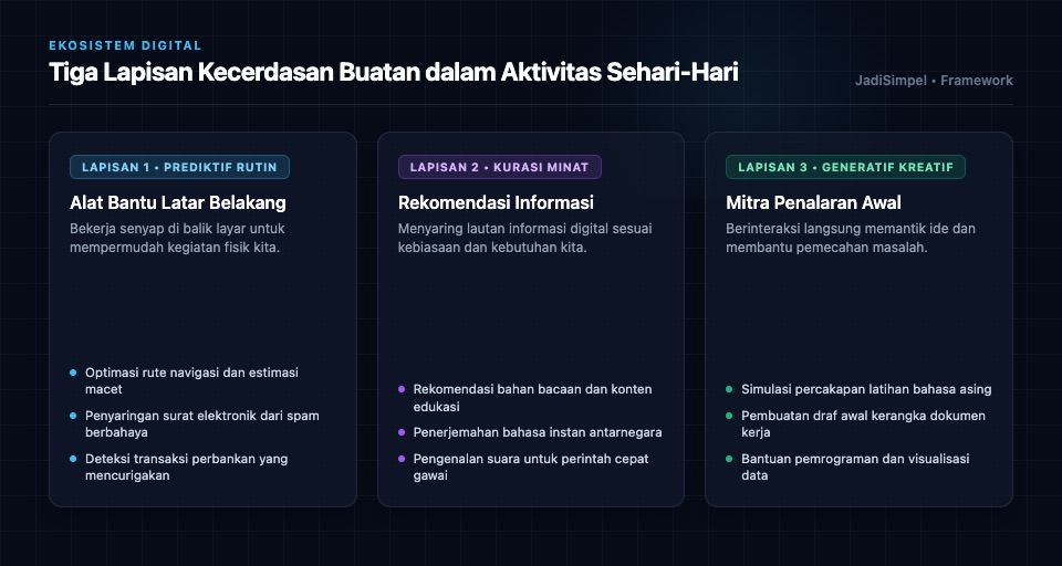 Siswa berdiskusi dengan bantuan perangkat digital cerdas yang menyesuaikan kecepatan belajar.